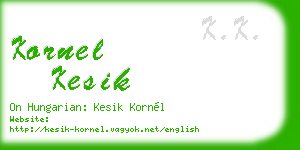 kornel kesik business card
